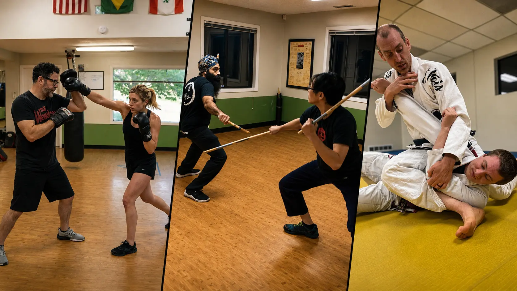 Adults and teens martial arts training at River City Warriors
